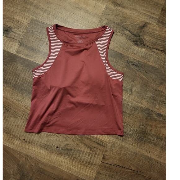 Sincerely Jules Golf and Tennis Pink White Striped Padded Performance Tank Top L - Picture 1 of 3